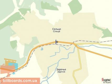 Білборд, Бігборд (Борд)  B у Іршаві с.Сільце, вул, Головна, траса Івано-Франківськ-Мукачево, в сторону м.Мукачево схема