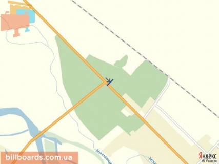 Билборд B в Тячеве смт.Буштино вїзд в селище в сторону м.Тячів зі сторони м.Ужгород траса Мукачево-Рогатин схема