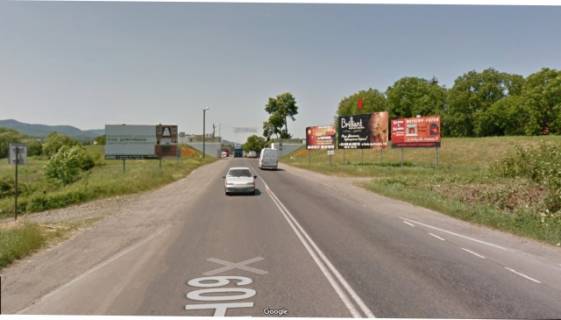 Билборд A в Тячеве, Біл-борд  м. Тячів вул.Незалежності, АЗС, Автосалони в сторону м.Мукачево фото 1