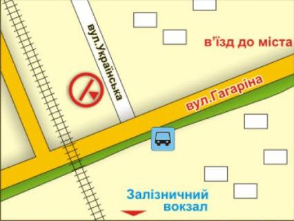 Билборд B в Ужгороде м. Ужгород, вул. Гагаріна – Українська схема