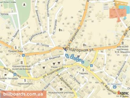 Ситилайт A в Ужгороде м.Ужгород вул.Баконія Берчені біля автошколи, ломбарду Сакура, в сторону району Шахти схема