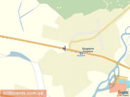 Билборд B в Тячеве с. Бедевля, в сторону м. Рахів схема