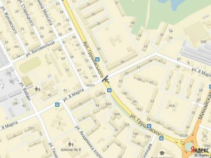Ситилайт A в Ужгороде, 1.2x1.8  м. Ужгород, проспект Свободи - Швабська, в сторону  16 - ти поверхівки схема