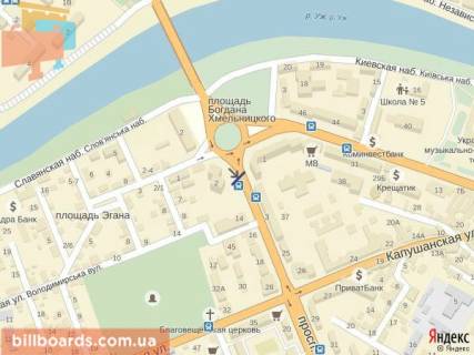 Сiтiлайт B у Ужгороді м.Ужгород просп. Свободи,біля   16-ти поверхівки, Приватбанку, зупинка міського транспорту, пошта, світлофор, пішохідний перехід,в сторону у-магу Україна схема