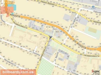 Сiтiлайт A у Тячеві м. Тячів на розі вул. Незалежності та Жовтнева, , біля міліції Приват банку та піцерії Дольче Віта схема