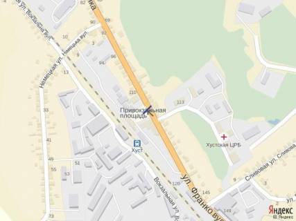 Білборд, Бігборд (Борд)  B у Хусті м. Хуст, вул. Івана-Франка, автостанція,  заїзд в центр міста, в сторону м.  Ужгород схема