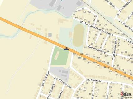 Билборд A в Тячеве м. Тячів вул.Червоноармійська, вїзд 100м.стадіон, ресторани, аква парк, азс в сторону м. Рахів схема