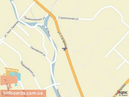 Білборд, Бігборд (Борд)  B у Іршаві Іршава біля заводу РЕВ станок та меблевого магазину виїзд схема