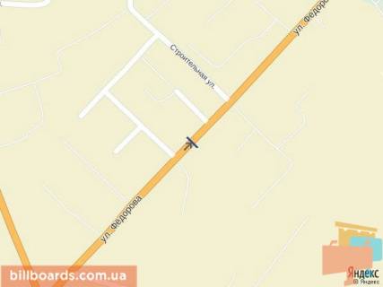 Билборд A в Иршаве Іршава вул. Федорова, біля Держ. виконавчої служби, в сторону с. Ільниця схема