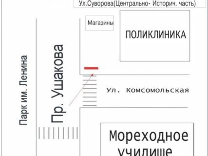 Бэклайт A в Херсоне пр. Ушакова - ул. Комсомольска схема