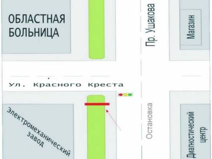Бэклайт B в Херсоне пр. Ушакова Красного Креста схема