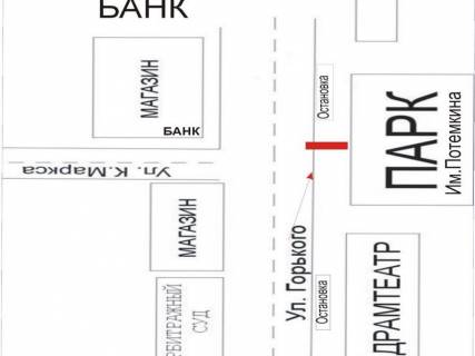 Бэклайт A в Херсоне, 3x4  ул. Горького,7 схема
