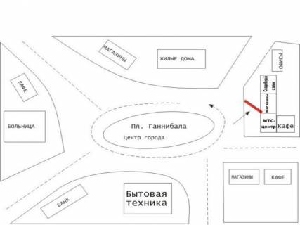 Бэклайт A в Херсоне, 3x4  пл. Ганибалла- ул. Пугачева схема