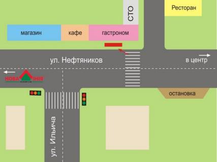 Бэклайт A в Херсоне, 3x4  Нефтяников/Ильича схема