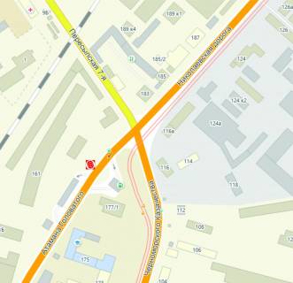 Билборд A в Одессе, 6x3  Ярмаркова площа АЗС WOG (От.Головатого, Чорноморського казацтва, Миколаївська дор., 7 Пересипська) схема