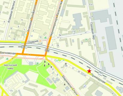 Білборд, Бігборд (Борд)  A у Одесі, 6x3  вул. Приморська / Паркінг №2 схема