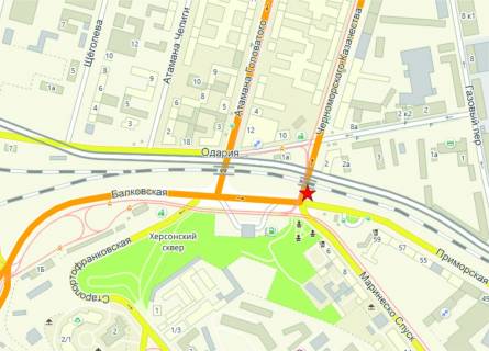 Призма A в Одессе, 6x3  вул. Чорноморського Козацтва / вул. Приморська - 121168 схема