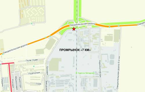 Білборд, Бігборд (Борд)  A у Одесі, 6x3  Овидіопольська дорога /Промринок "7км", ТЦ "Метро" №3 схема