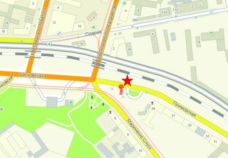 Билборд B в Одессе, 6x3  вул. Приморська №61а / Станція схема