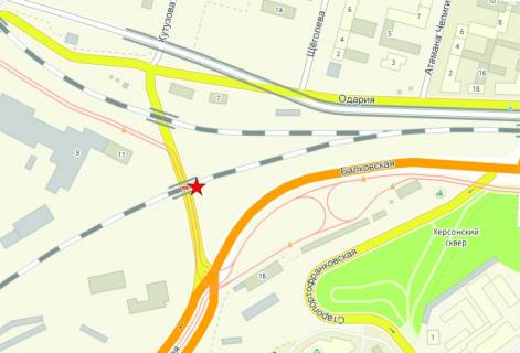 Білборд, Бігборд (Борд)  A у Одесі, 6x3  вул. Балківська – Глухий міст схема