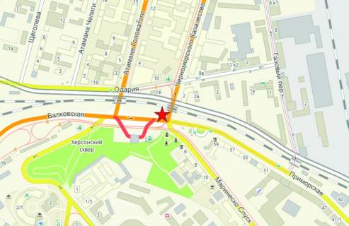 Призма A в Одессе, 6x3  узвіз Маринеско / вул. Чорноморського Козацтва - 121103 схема