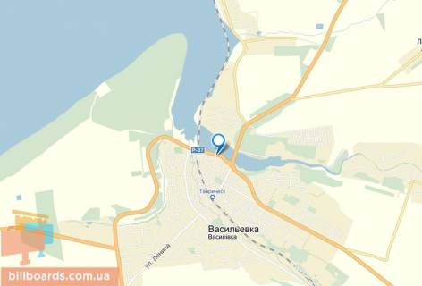 Билборд A в Васильевке траса Р-37 Енергодар – Василівка – Бердянськ, праворуч, 0,5 км. до поста ДАІ м. Василівка схема
