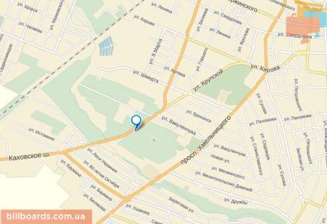 Билборд A в Мелитополе вул. Крупської (сади) схема