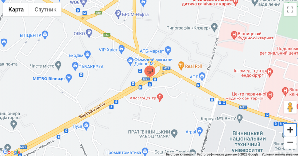 Призматрон, Призма A у Вінниці, 3*6  вул. Барське шосе - 121562 схема