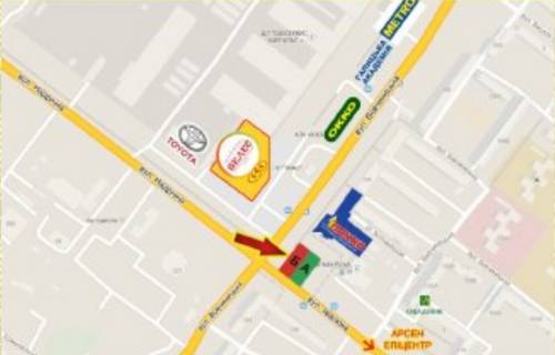 Білборд, Бігборд (Борд)  B у Івано-Франківську, 3х6  Івасюка-Вовчинецька перехрестя        зі сторони Велесу схема