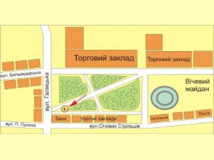 Сiтiлайт A у Івано-Франківську Вічевий майдан-Галицька №3 схема