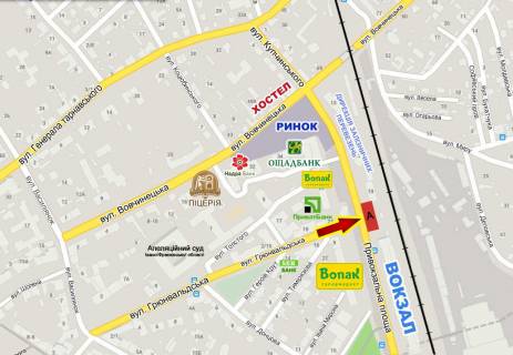 Призматрон, Призма A у Івано-Франківську, 3х6  Привокзальна - Грюнвальдська ( залізничний,автовокзал ) правий - 121875 схема