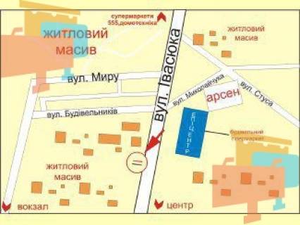 Билборд A в Ивано-Франковске, 3х6  Івасюка навпроти Епіцентру (маг.Пісня) схема