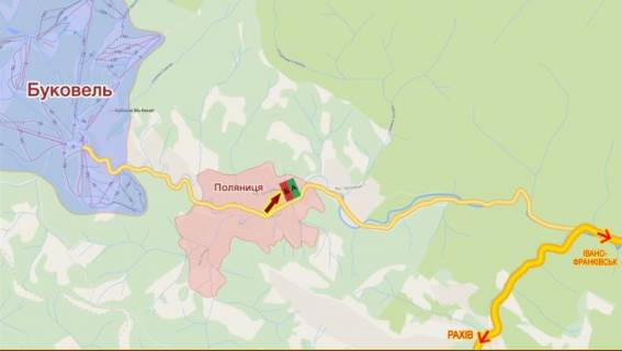Білборд, Бігборд (Борд)  B у Буковелі, 3х6  с.Паляниця  №1 схема