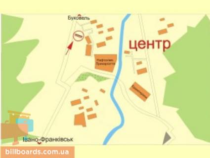 Билборд A в Надворной с.Лоєве ст.А схема