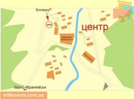 Билборд B в Надворной с.Лоєве ст.Б схема