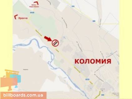 Билборд B в Коломые с.Шепарівці (перед знаком Коломия) ст.Б схема