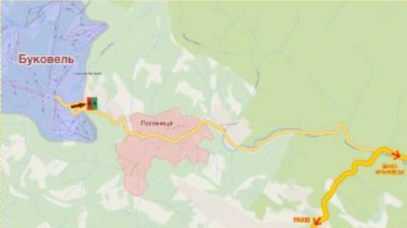 Билборд B в Буковеле ГК Буковель схема