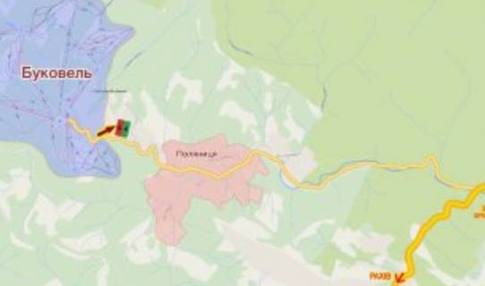 Билборд B в Буковеле перед ГК Буковель (правий) схема