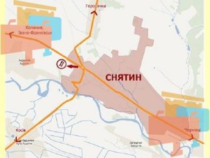 Билборд B в Снятыне м.Снятин( траса Коломия-Снятин) №2 ст.Б фото 1