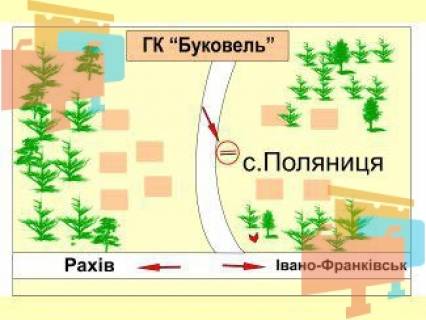 Билборд B в Буковеле с.Паляниця (за мостом) ст.Б схема