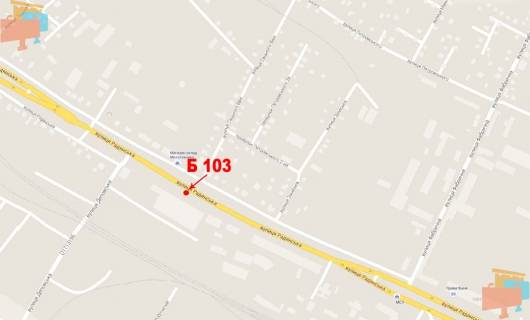 Билборд A в Лубнах проспект Володимирський, 167 схема