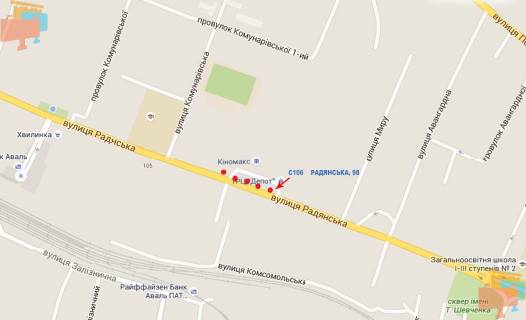 Сiтiлайт A у Лубнах проспект Володимирський,98 схема