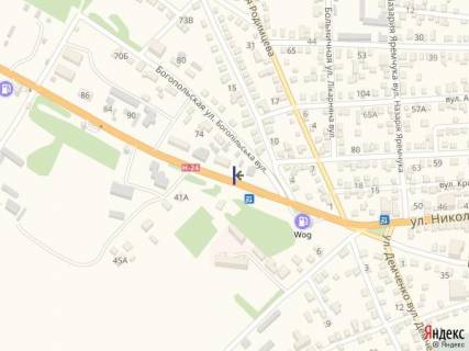 Білборд, Бігборд (Борд)  A у Первомайську вул. Богопольская_ м-р Богополь (колишня вул. Червонофлотська) схема