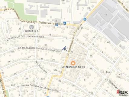 Билборд A в Первомайске ул. Гагарина м-н_ Центрального рынка схема