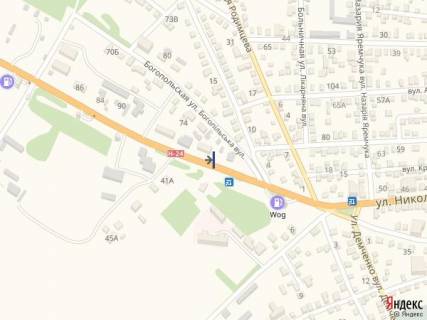 Білборд, Бігборд (Борд)  B у Первомайську вул. Богопольская_ м-р Богополь (колишня вул. Червонофлотська) схема