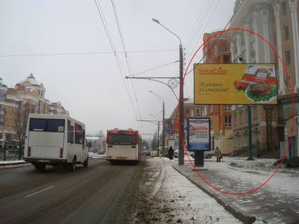 Білборд, Бігборд (Борд)  A у Полтаві, 3х6  Соборності вул. (Жовтнева),55 Фото 1