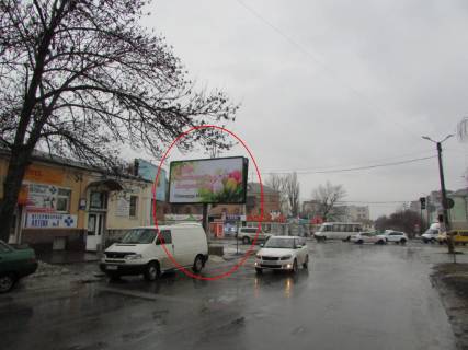 Билборд B в Полтаве, 3х6  Сінна вул. та  Шевченка вул. (перехр.) фото 1