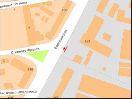 Призматрон, Призма A у Полтаві Європейська вул. (Фрунзе), 153(справа) - 122626 схема