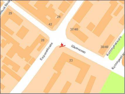 Призма B в Полтаве ул.Фрунзе - ул.Шевченко(переход) - 122599 схема