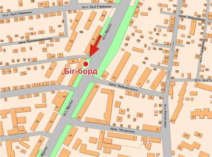 Билборд A в Полтаве, 3х6  Європейська вул. (Фрунзе), 94 схема